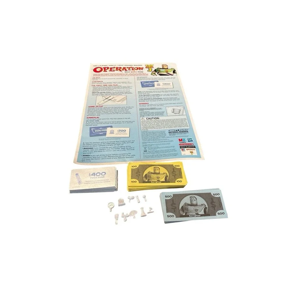 2009 Operation Toy Story 3 Game 10 Funatomy Parts Money Cards Replacement Pieces